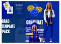 Editable Grad Invitation and Flyer Bundle 1