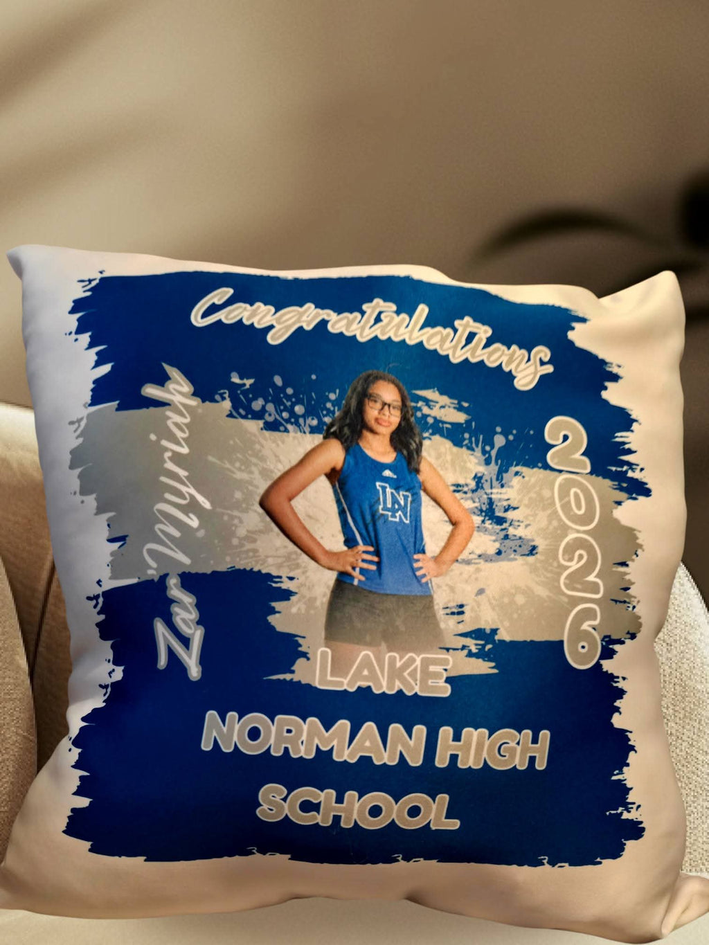 Graduation Pillow Front & Back